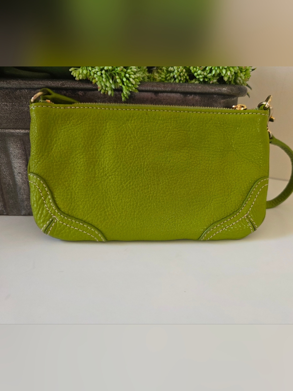 Michael Kors Malibu Straw Crossbody Tote Palm Leaf Embroidery + MK Wristlet - Picture 13 of 15